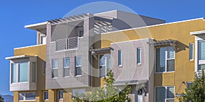 Modern townhouse with flat roof in Daybreak Utah