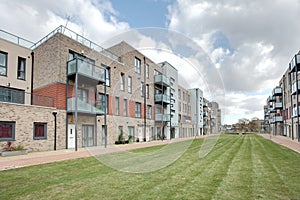 Modern townhouses and apartments