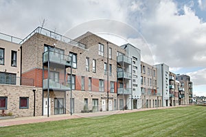 Modern townhouses and apartments