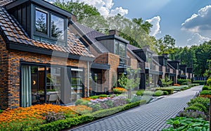 Modern townhouses in the Netherlands