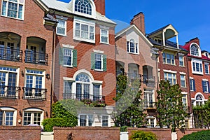 Modern townhouses at Old Town Alexandria waterfront in Virginia, USA. photo