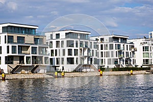 Modern townhouses at the waterfront