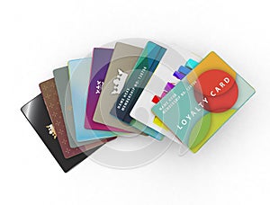 Range of loyalty cards for different types of store photo