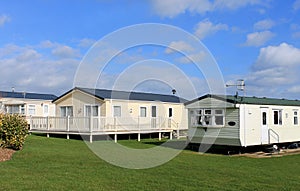 Modern trailer or caravan park