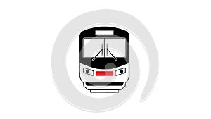 Modern Train Front View Icon