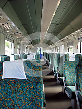 Modern train interior