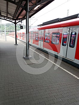 Modern train at the station, Bundesbahn, Deutschland