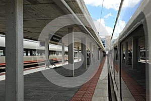 Modern train station of Segovia Guiomar, Castilla y Leon, Spain