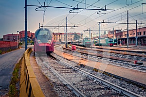 Modern trains on Station in Venice