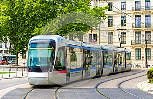 Modern tram of Grenoble - France