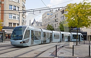 Modern tram in Valenciennes