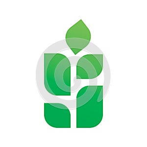 Modern tree green anture leaf logo design
