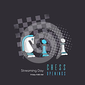 Modern Trendy Banner Template for Chess Streaming