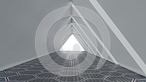 Modern triangular corridor