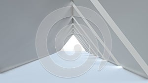 Modern triangular corridor