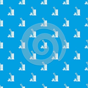 Modern trolley pattern vector seamless blue