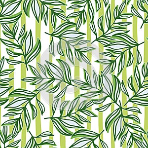 Modern tropical pattern, palm leaves seamless. Jungle leaf seamless pattern. Botanical floral background. Exotic plant backdrop