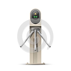 Modern turnstile, card entrance - entrance security system