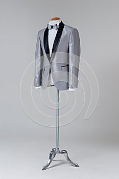 Modern Tuxedo on Grey background