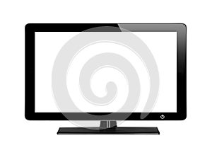 Modern TV screen isolated on white