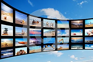 Modern TV screens panel