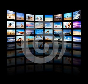 Modern TV screens panel