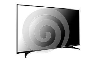 Modern TV on white background