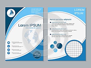 Modern two-sided booklet vector template