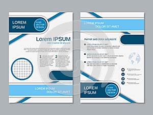 Modern two-sided flyer vector template