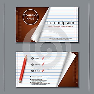 Modern two-sided visiting card vector template