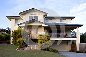 Modern two storey house photo