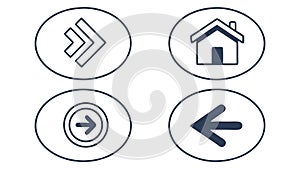 Modern UI navigation icons, essential elements for web and app design, vector design Generative AI