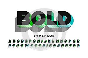 Modern ultra bold 3d font