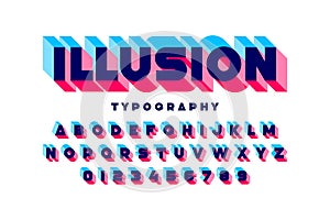 Modern ultra bold 3d font