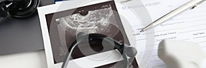 Modern ultrasound device with sensor and ultrasound of uterus