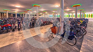 Modern underground bicycle parking