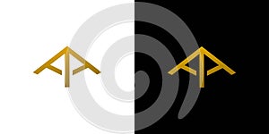 Modern and elegant AA letter initials logo design