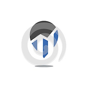 Modern and unique finance area pin logo design