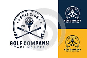 Modern Unique Golf Ball club Graphic logo template