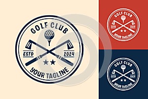 Modern Unique Golf Ball club Graphic logo template