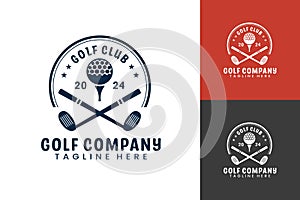 Modern Unique Golf Ball club Graphic logo template