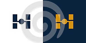 modern and unique H logo design photo