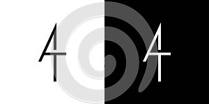 Modern and unique AT logo design