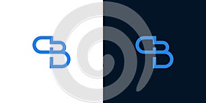 Modern and unique CB logo design photo