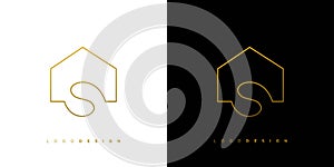 Modern and unique letter S home logo design