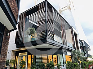 Modern and Unique style building corner view