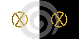 Modern and unique X logo design abstract
