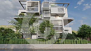 Modern upscale residential building