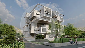 Modern upscale residential building