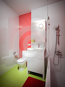 Modern Urban Contemporary Bathroom WC Interior